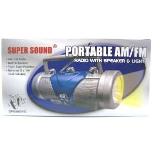  Portable Am/fm Radio with Speaker and Light: Electronics