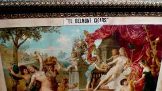 1800s S. Hernsheim, El Belmont cigars lithograph sign  