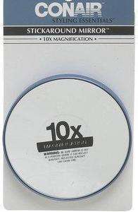 CONAIR STICKAROUND MIRROR 10X MAGNIFICATION  