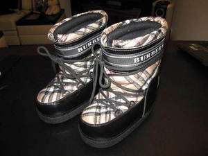 Burberry Lace Up Nova Snow Boots girls boys 11.5/13  