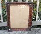 ANTIQUE VICTORIAN LARGE OLD BURL CARVED GESSO WOOD PICTURE GLASS FRAME 