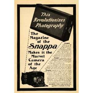  1902 Ad Rochester Optical Snappa Camera Magazine Lens 