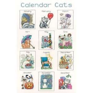 Calendar Cats   Cross Stitch Pattern: Arts, Crafts 