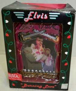 Elvis Hologram Musical Ornament Burning Love 3 Photos  