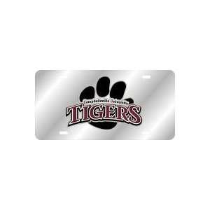  Campbellsville Tigers Laser Color Frost License Plate 