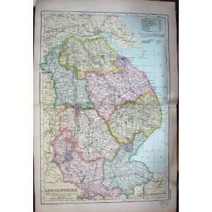  MAP 1907 LINCOLNSHIRE ENGLAND GRIMSBY HULL LINCOLN: Home 