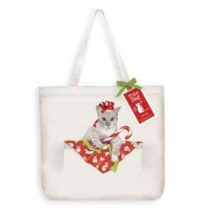  Candycane Cat Canvas Tote: Everything Else