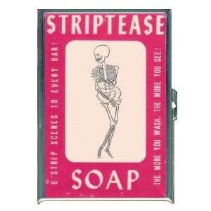  Striptease Retro Soap Skeleton ID Holder, Cigarette Case 
