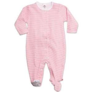  Candy Stripe Footie   Pink   6M: Baby
