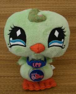 New Littlest Pet Shop Green Parrot Bird Plush LPS Code  