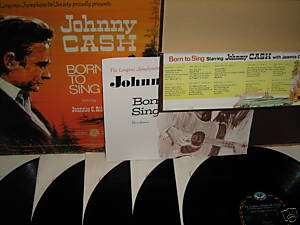 JOHNNY CASH Born To Sing w Jeannie C Riley BOX SET 5 lp  