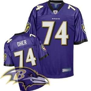  Baltimore Ravens #74 Michael Oher Purple Nfl Football 