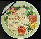 Vintage Perfume Soap Label Paris Antique Savon A La Rose Victor 