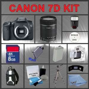  Canon EOS 7D Digital 18MP SLR Camera Body with Canon EF S 