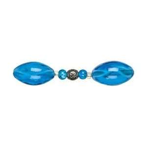 Cousin Beads Jewelry Basics Strands 7.75 1/Pkg Oval Blue Glass Mix; 3 