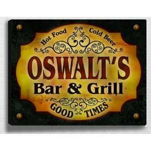  Oswalts Bar & Grill 14 x 11 Collectible Stretched 