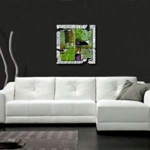  Green Radiant Relic Abstract Wall Art   28 x 28 Home & Kitchen