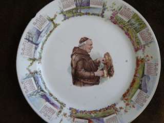 UNIQUE ANTIQUE STEUBENVILLE 1910 CALENDAR PLATE MONK  