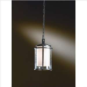   Outdoor Hanging Lantern Finish: Black, Shade Color: Stone and Seeded