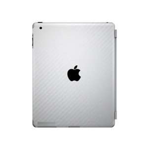  iPad 2 White Carbon Fibre Skin For Back Case Electronics