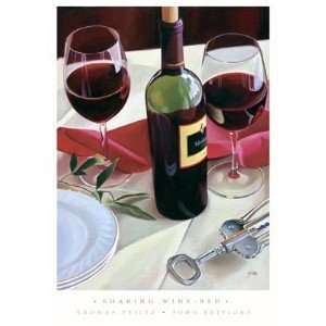    Sharing Wine   Red   Thomas Stiltz 19.69x27.56: Home & Kitchen