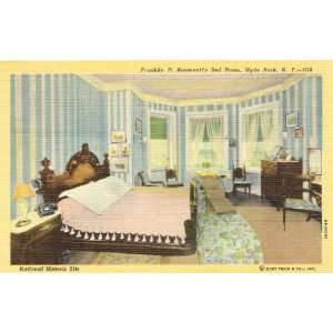   Vintage Postcard Franklin D. Roosevelts Bed Room   Hyde Park New York