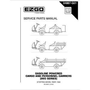  EZGO 34887G01 1999 2002 Service Parts Manual for Gas Cargo 