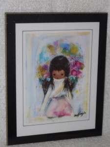 Flower Girl from original Oil By De Grazia Print Plaque  