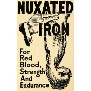  1920 Ad Nuxated Iron Blood Strength Endurance Health 