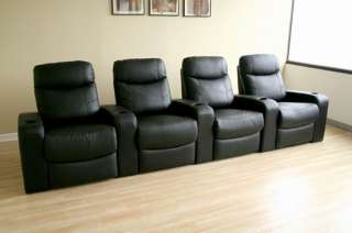 Cannes Home Theater Seats (4) Black   8326 Black (4)