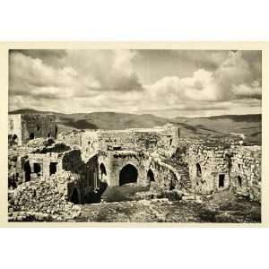  1937 Ruins Crusaders Castle Aleppo Syria Photogravure 