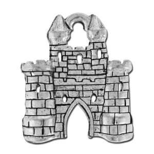  17mm Antique Silver Castle Pewter Charn Arts, Crafts 