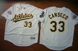   Licensed Oakland As JOSE CANSECO 1989 World Series JERSEY WHT  