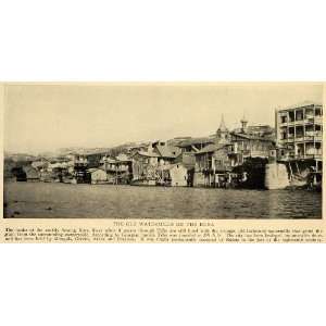  1927 Print Caucasus Mountains Kura River Water Mills 