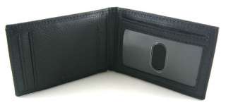 Nike Sports Golf Black Leather Front Pocket Card Case Money Clip ID 
