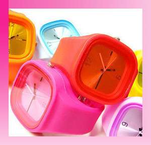   color Unisex ODM Candy Quartz Dial Sport fashion Silicone bangle Watch