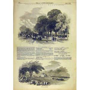   Doncaster Races Race Course Racing St. Leger Print 1850 Home