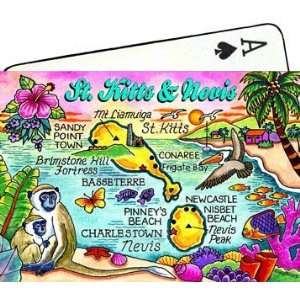  St.Kitts & Nevis Map Collectible Souvenir Playing Cards 