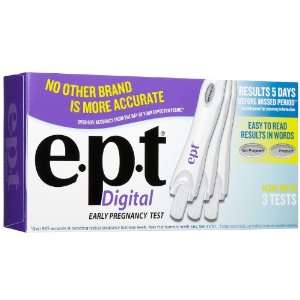 E.P.T. Early Pregnancy Test Digital, 3 ct Health 