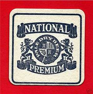 Old National Premium Beer Coaster Carling National  
