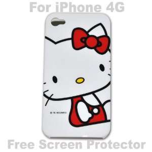  Hello Kitty Case Hard Case Cover for Iphone 4g   D + Free 