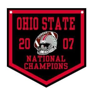   Black 2007 National Champions 18x18 Rafter Banner