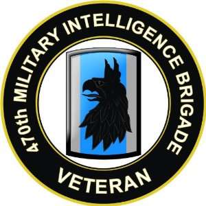  US Army Veteran 470th Military Intelligence Brigade Decal 