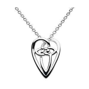   Heart & Celtic Cross Necklace Celtic Jewelry by Kit Heath Jewelry
