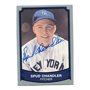  Spud Chandler Autographed/Signed 1989 Pacific Trading Card 
