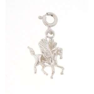   18 Ball Chain Necklace with Charm Flying Horse and Clasp Jewelry