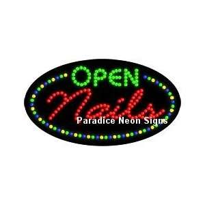  Open Nails LED Sign (Oval): Sports & Outdoors