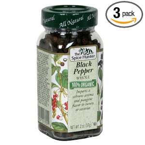 Spice Hunter Whole Black Peppercorns, 2 Ounce (Pack of 3)  