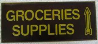 Primitive Country Store Tin Sign Groceries Supplies  