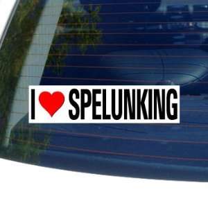  I Love Heart SPELUNKING   Window Bumper Sticker 